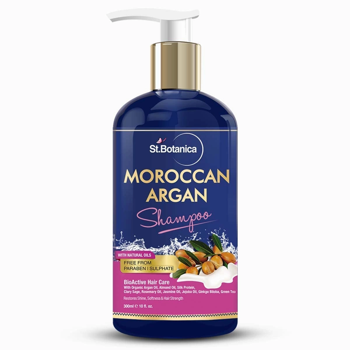 Moroccan Argan Hair Shampoo, 300ml with Moroccan Argan Oil to Nourish Dull & Dry Hair | No Parabens & Sulphates | Vegan & Cruelty Free
