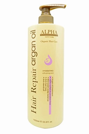 Moroccan Argan Oil Original Hydrating Hair Repair Shampoo Organic Hair Care By Alpha New York 33.8 FL.OZ