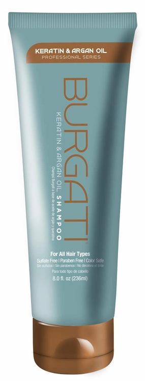 Moroccan ​Argan Oil Shampoo with Keratin Sulfate Free for Dry Damaged Colored and Keratin Treated Hair-Professional Strength-Made in USA - 8 Fl Oz