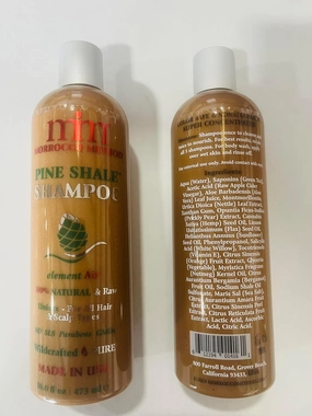 Morrocco Method Pine Shale Shampoo - 100% Natural & Raw. Unisex for All Hair & Scalp Types. No SLS, Parabens or GMO's. Made in USA. 16 oz.