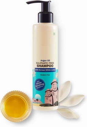 MU Sulfate Free Shampoo | Infused with Argan Oil, White Lotus & Camellia | Fights Hairfall & Nourish Hair | Gentle Cleanser for Healthy Hairs | 6.76 Fl Oz/200ml
