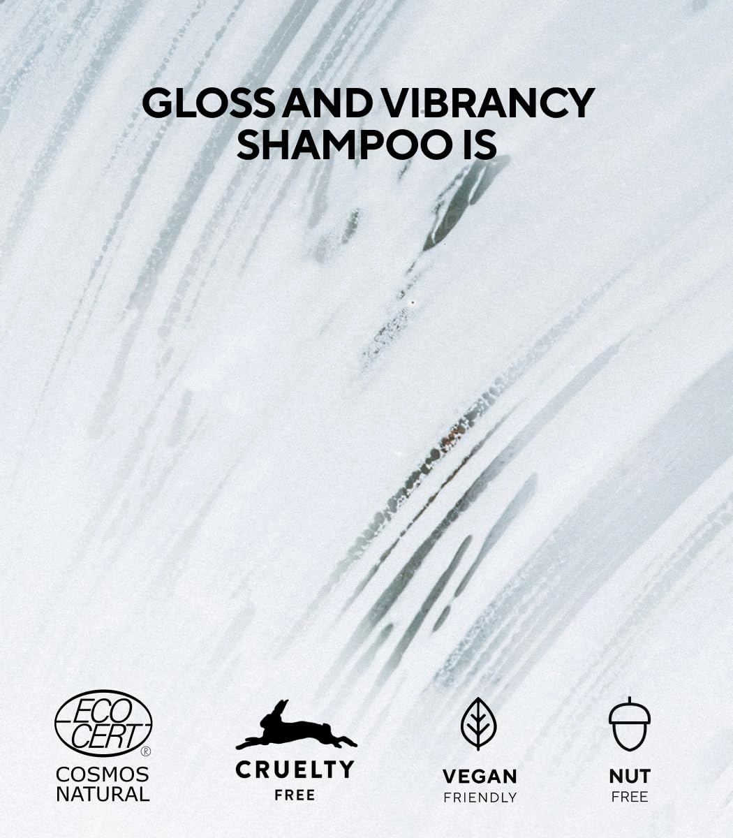 MÁDARA Organic Skincare | Gloss and Vibrancy Shampoo, 200ml – Shine-enhancing natural shampoo for all hair types, Improves lustre and vitality, Vegan, Cruelty-free, COSMOS Natural certified
