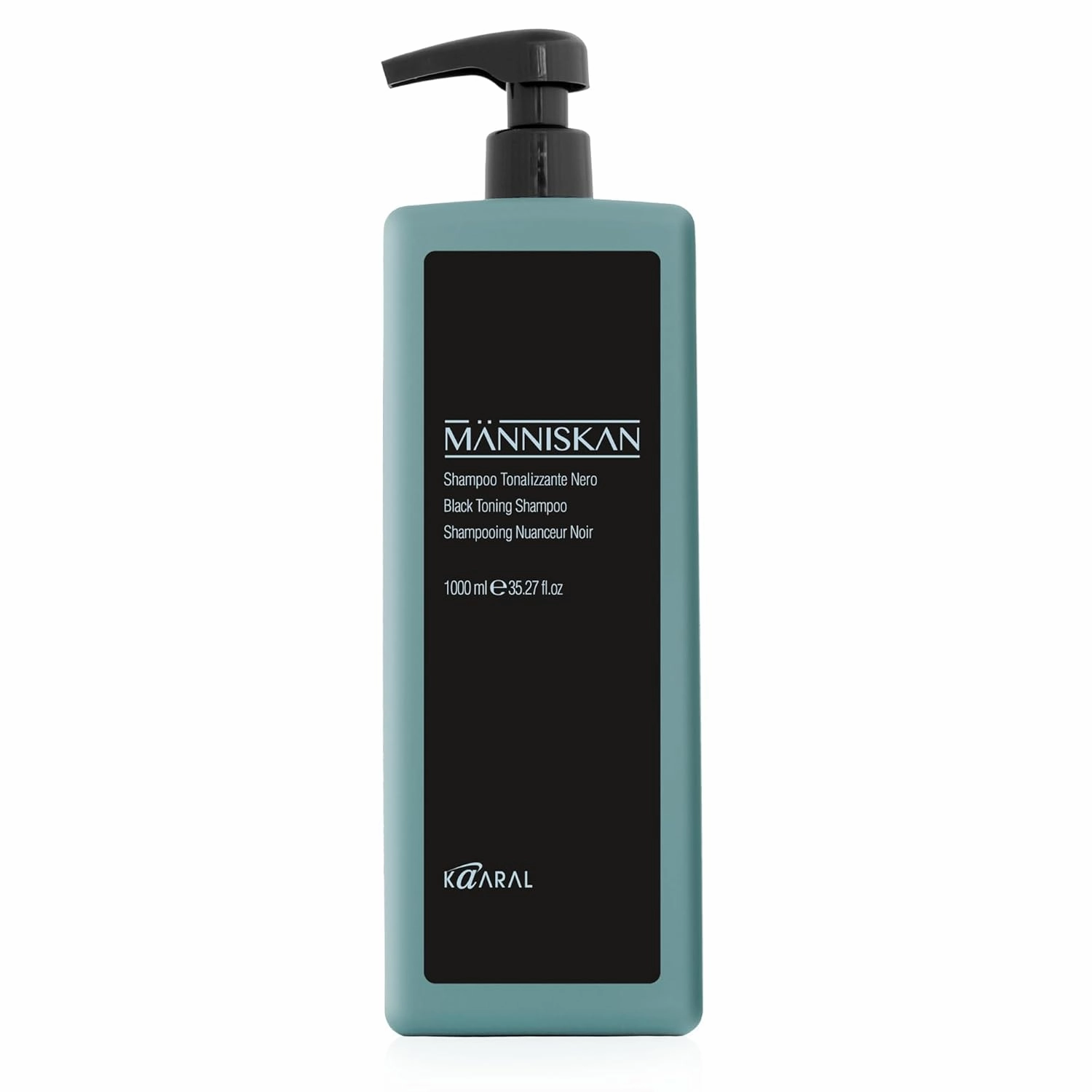 Människan Black Toning Shampoo, 1000ml - Revitalizing Shampoo for Grey and White Hair with Black Carbon and Blackberry Vinegar