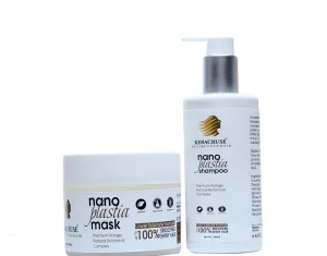 Nanoplastia Shampoo & Nanoplastia Mask 300ml 300ml Moisture Smoothie   Hair Masque Bundle - Shampoo, Conditioner, Hair Care for Dry Damaged Hair, Formulated without Sulfates & Parabens