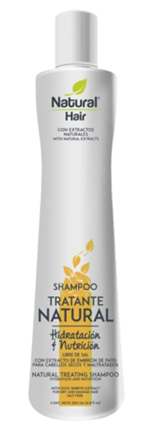 Naprolab Natural Hair -Natural Treating Shampoo Hydration & Nutrition - Shampoo Tratante Natural Hidratación y Nutrición. With extract of Duck Embryo and Aloe-Embrión de Pato y Sábila (16.9oz - 500ml)