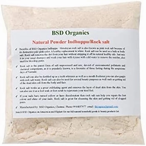 Natural Powder Indhuppu/Rock Salt/Indian Spa Salt/Sendha namak for Dishes, Skin Care, Hair Care, Oral Care (1kg/2.2Pounds)