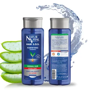 NaturVital Unisex, Natural Aloe Vera & Ginseng Organic Hair SOS Revitalizing Shampoo for Normal Hair, Prevents Hair Breakage, Cruelty-Free & Paraben-Free