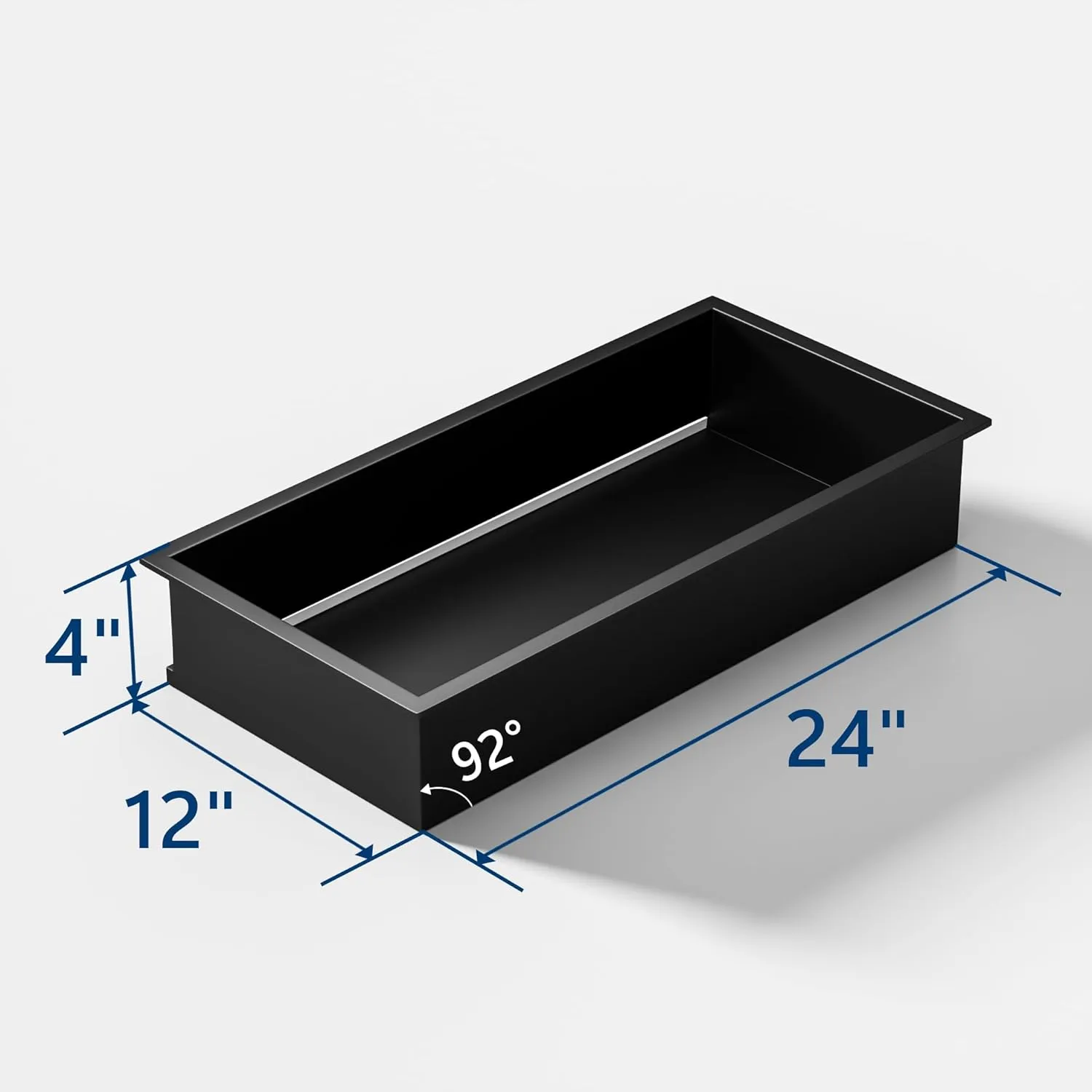 Neodrain LED Shower Niche, 24"X12" Matte Black Wall Niche, NO Tile Needed Stainless Steel Bathroom Niches with Non-dimmable Led Light 3000K, Recessed Shower Cabinet Cubby for Shampoo