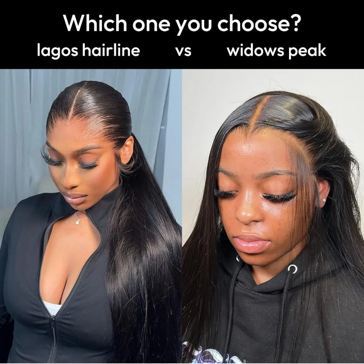New Trend Lagos Hairline Lace Front Wigs Human Hair Silky Straight with Bleached Knots HD Invisible 13X4 Lace Front Brazilian Hair Glueless Wigs 180% Density Pre Plucked M Hairline Wig For Woman 18"