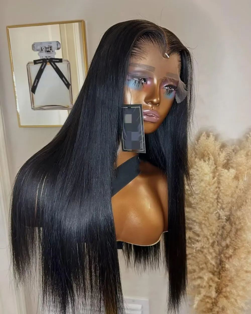 New Trend Lagos Hairline Lace Front Wigs Human Hair Silky Straight with Bleached Knots HD Invisible 13X4 Lace Front Brazilian Hair Glueless Wigs 180% Density Pre Plucked M Hairline Wig For Woman 18"
