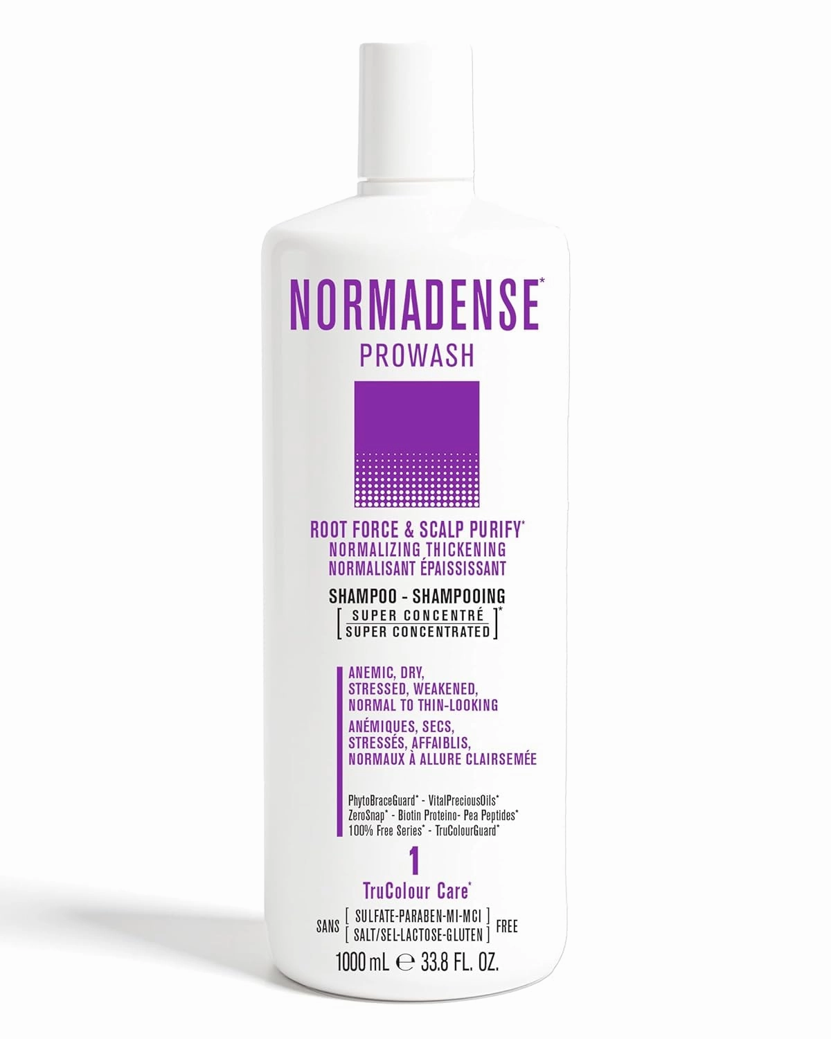 NORMADENSE 1 Vegan Biotin Shampoo with Argan Oil. Normalizing Thickening Strengthening for Thin-Looking Hair.
