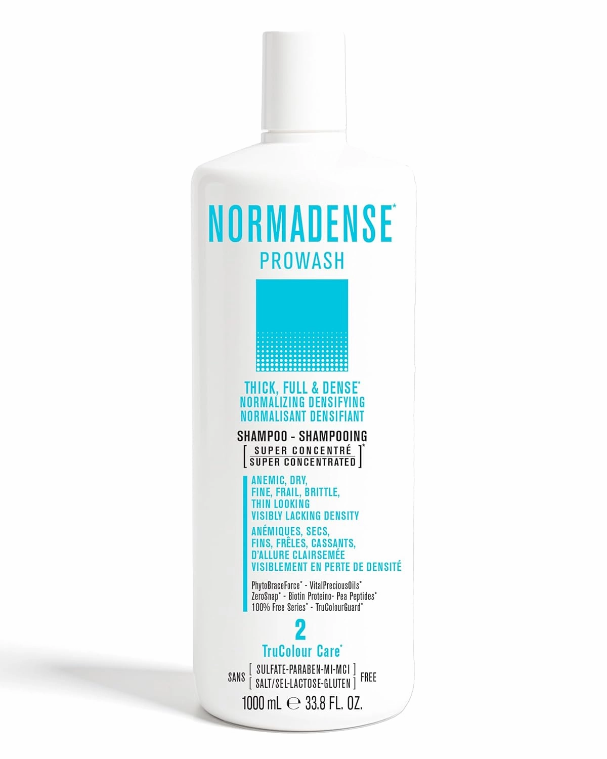NORMADENSE 2 Vegan Biotin Shampoo Thickening Densifying with Argan Oil and Biotin for Dry, Fine, Thin Looking Hair, Visibly Lacking Density