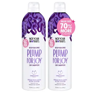 Not Your Mother's Plump for Joy Jumbo Dry Shampoo (2-Pack) - 12 oz - Dry Shampoo for Ultimate Hair Oil Absorption - For All Hair Types