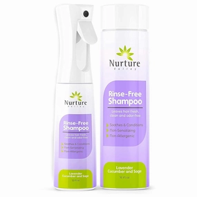 Nurture Valley No Water Nourishing Shampoo Spray - Waterless 12 Oz Continuous Spray Bottle   16 oz Refill, Leaves Hair Fresh, Clean and Odor-Free