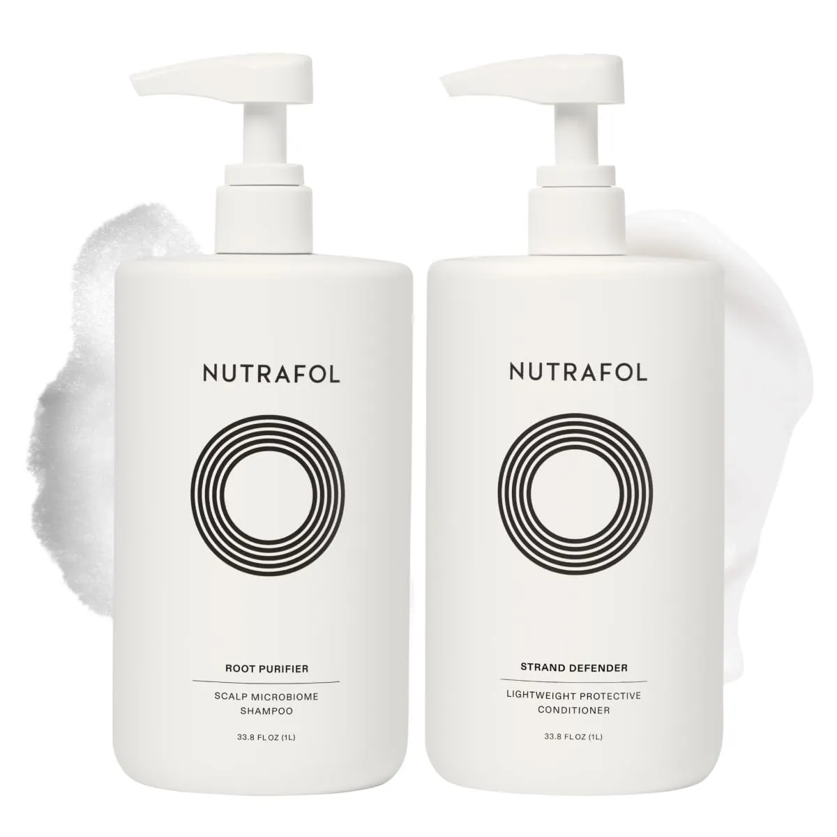 Nutrafol Shampoo and Conditioner, Cleanse and Hydrate Hair and Scalp, Improves Hair Volume, Strength and Texture, Physician-formulated for thinning hair. Color Safe, Sultate Free - 1 Liter Bottle