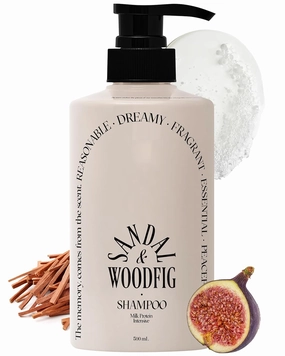 ODID Milk Protein Intensive Korean Shampoo - Volumizing and Hair Loss Relief Perfume Shampoo for Damaged Hair - Cozy Wood & Fig Scent - pH5.5 Scalp Purifying, 16.9 fl.oz.
