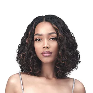 Ombre Curly Wigs for Black Women - Wavy Water Wave Wig, 14 inch, Synthetic, Heat Resistant