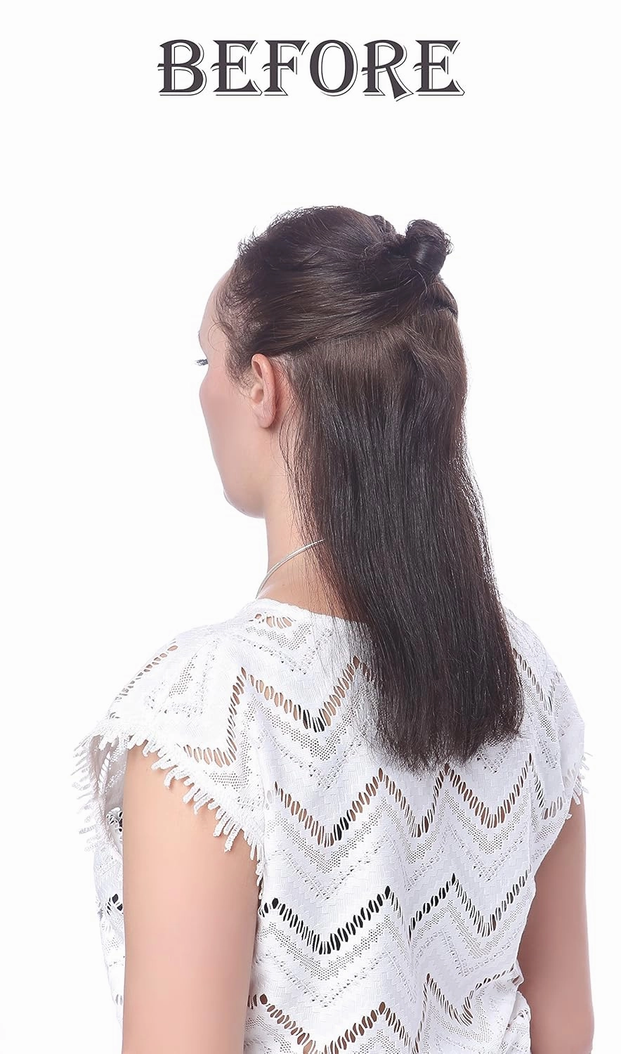 Onedor 12" Synthetic Fiber Natural Textured Curly Ponytail Clip In/On Hair Extension Hairpiece (2# - Darkest Brown)