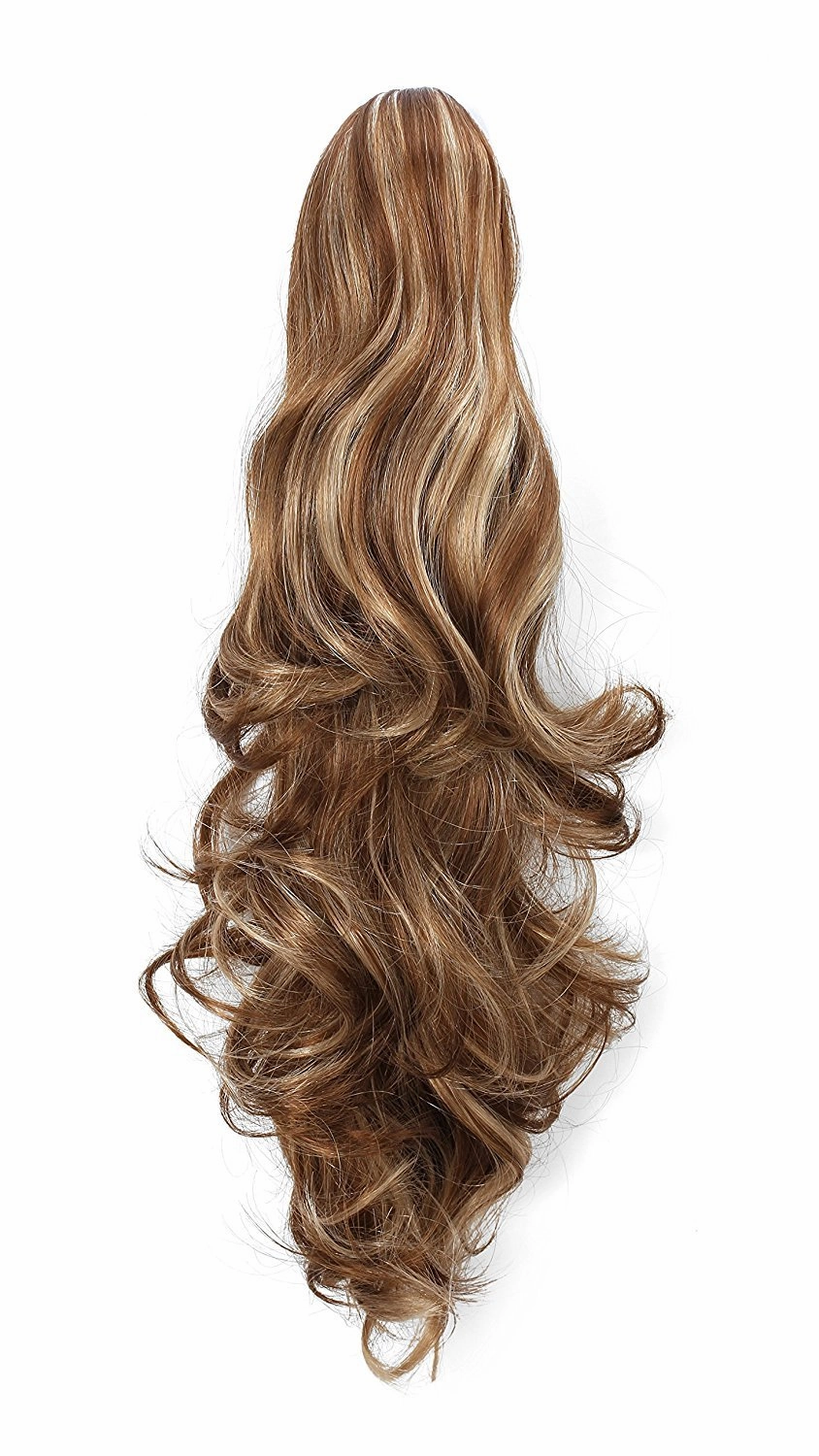 OneDor 20" Curly Synthetic Clip In Claw Drawstring Ponytail Hair Extension Synthetic Hairpiece 190g with a jaw/claw clip (1224B)