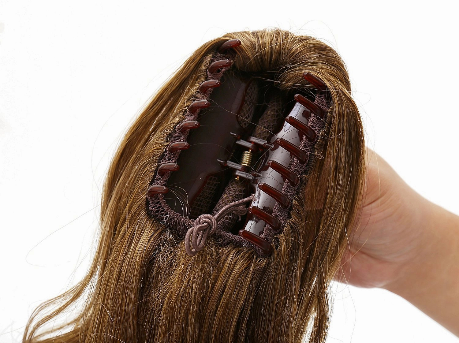 OneDor 20" Curly Synthetic Clip In Claw Drawstring Ponytail Hair Extension Synthetic Hairpiece 190g with a jaw/claw clip (1224B)