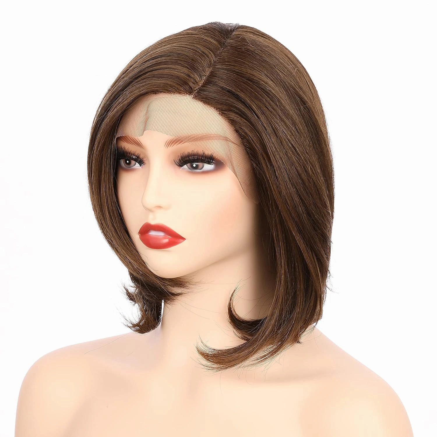 Onedor 9.5 Inch Size Part Lace Front Relaxed Straight Bob Wig (RL6/8)