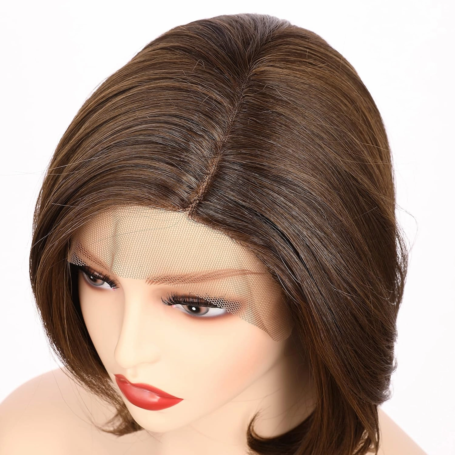 Onedor 9.5 Inch Size Part Lace Front Relaxed Straight Bob Wig (RL6/8)