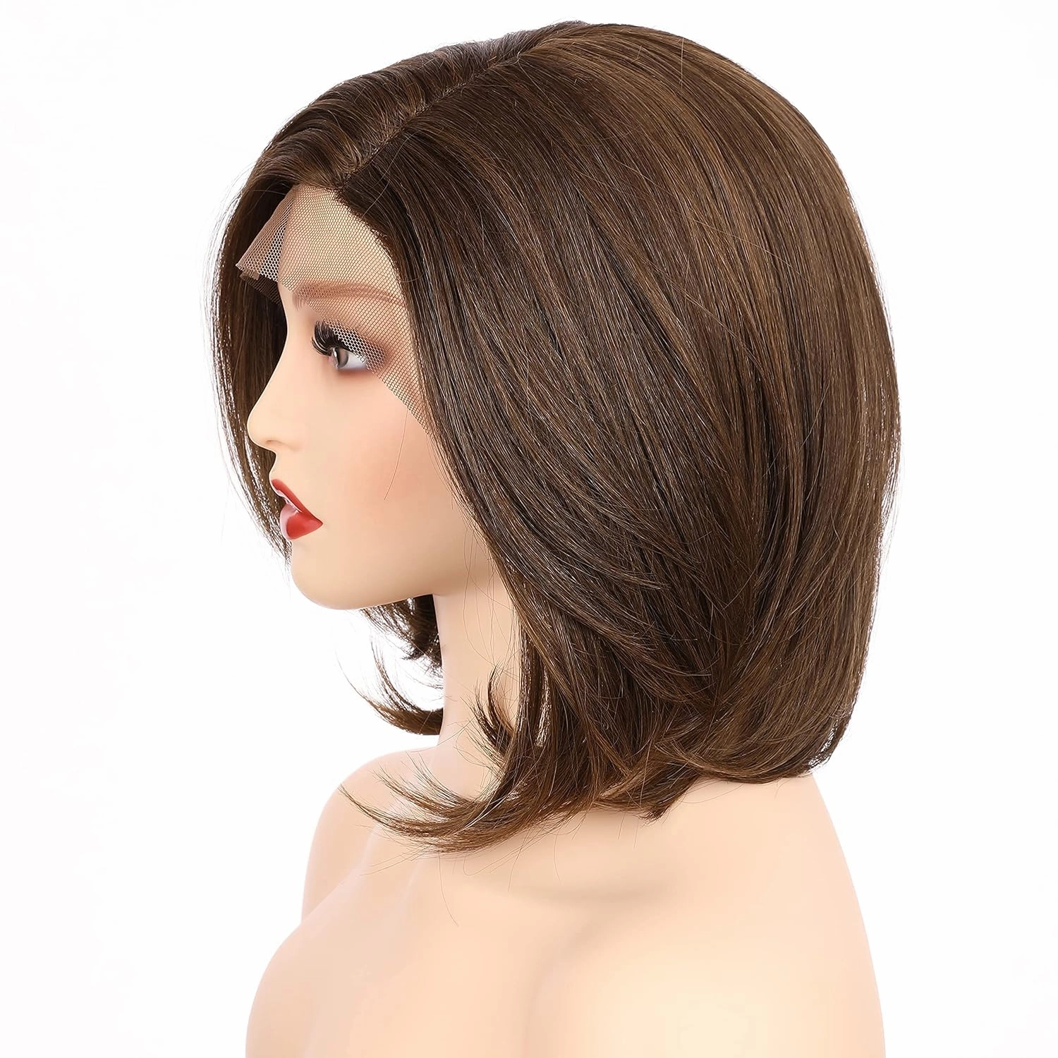 Onedor 9.5 Inch Size Part Lace Front Relaxed Straight Bob Wig (RL6/8)