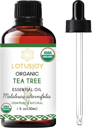 Organic Tea Tree Oil for Skin, Hair, Face, Scalp, Nails, 100% Pure Australian Tea Tree Essential Oil for Spray, Diffuser -1 Oz