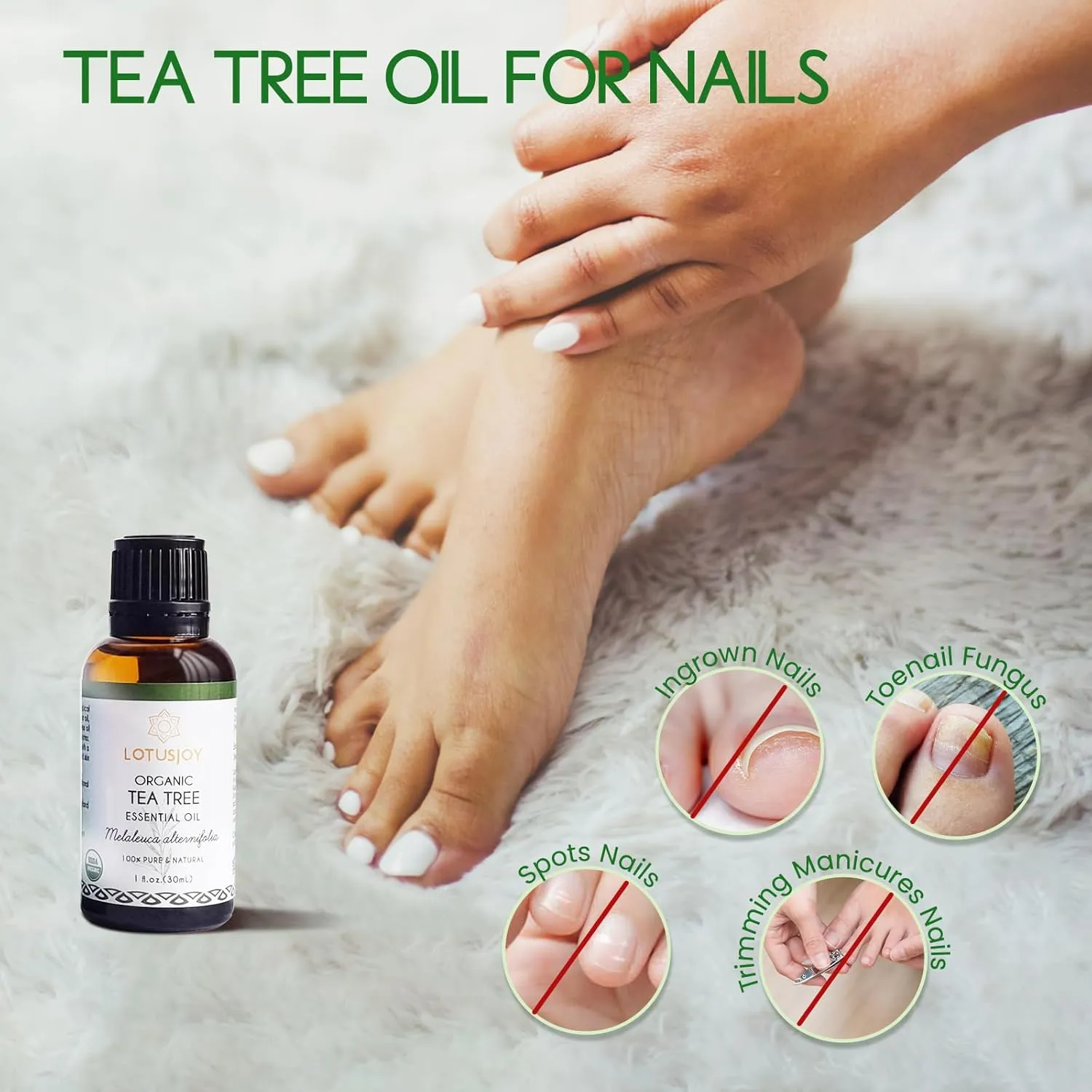 Organic Tea Tree Oil for Skin, Hair, Face, Scalp, Nails, 100% Pure Australian Tea Tree Essential Oil for Spray, Diffuser -1 Oz