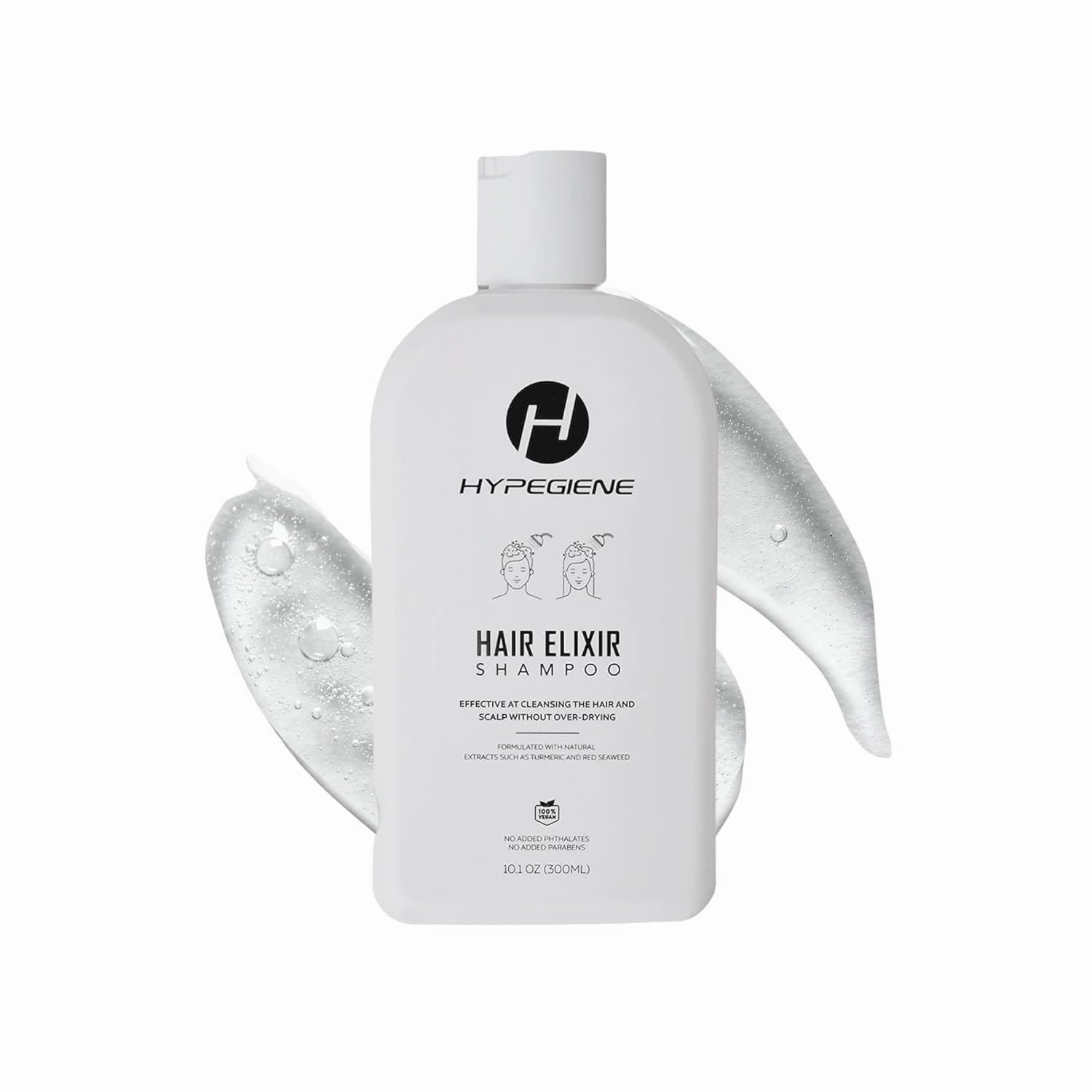 Organic Anti-Dandruff Shampoo - Nourishes, Repairs & Helps Strengthen All Hair Types - Paraben Free, Sulfate Free Hair Elixir - Hydrating Shampoo with Turmeric & Red Seaweed Extract (10.1oz)