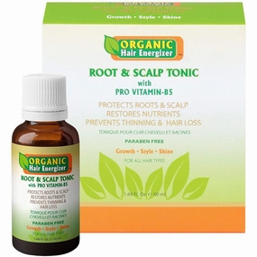 Organic Hair Energizer Root & Scalp Pro Vitamin-B5 Hair Growth Tonic, 1.69 oz | DHT-Blockers, Sulfate-Free & Paraben-Free, Prevent Hair Loss, Thinning & Receding Hair Line | Good For Men & Women