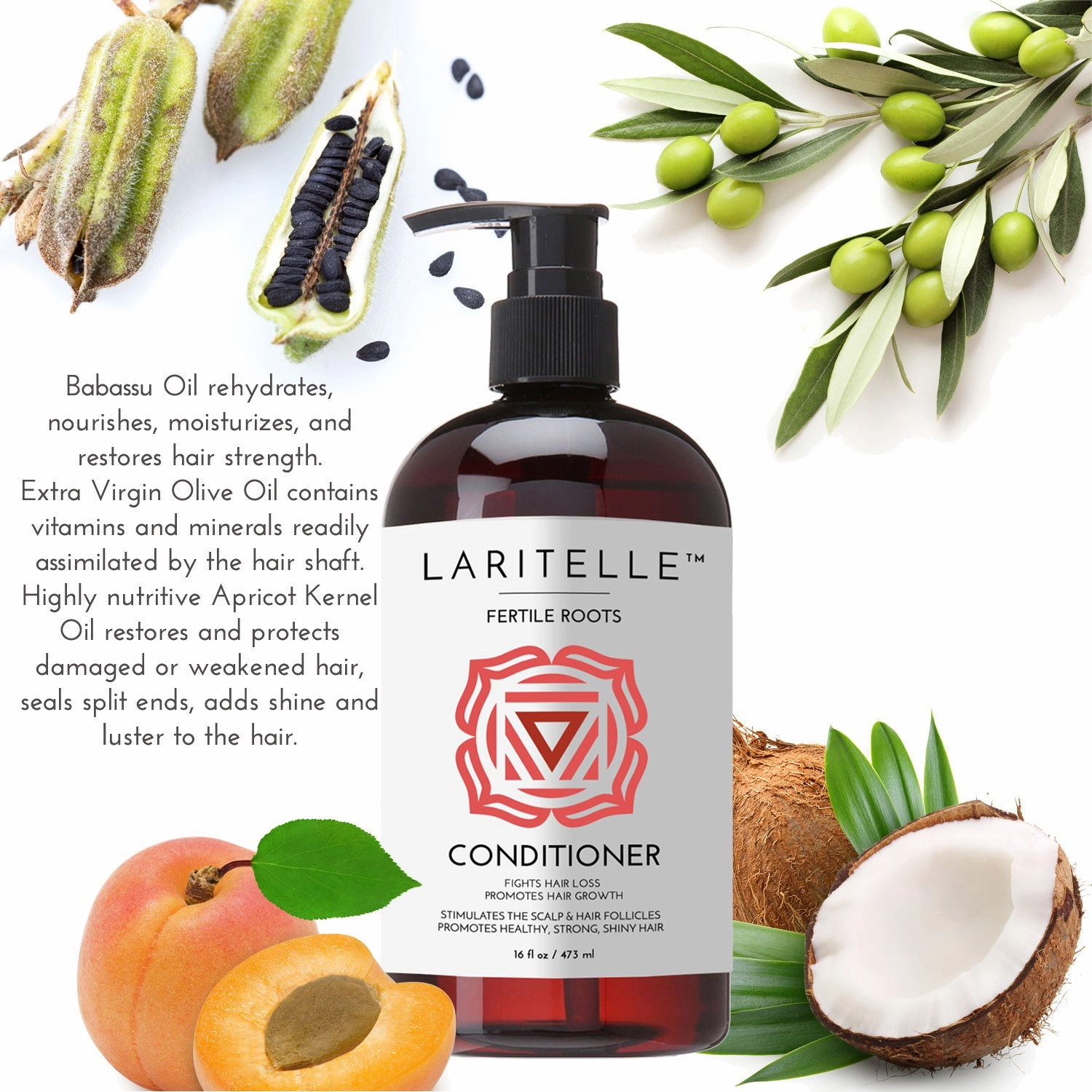 Organic Shampoo 17 oz   Conditioner 16 oz | Prevents Hair Loss, Promotes Hair Growth | Ayurvedic Herbs, Lavender, Ginger & Rosemary | NO GMO, Sulfates, Gluten, Alcohol, Parabens, Phthalates
