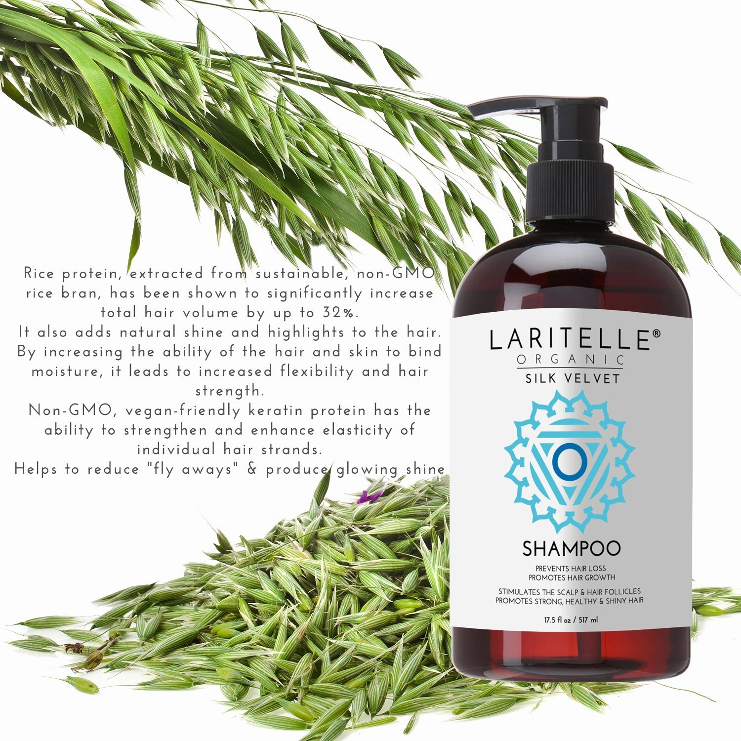 Organic Strengthening Hair Loss Prevention Shampoo Silk Velvet | Chamomile, Geranium, Biotin, Plant-based Keratin   Follicle Stimulating Rosemary, Ravintsara & Myrtle