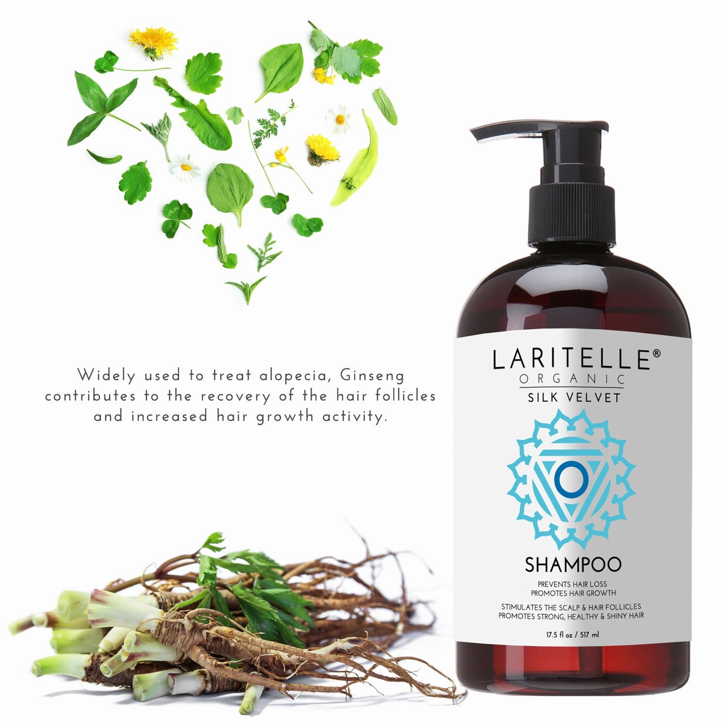 Organic Strengthening Hair Loss Prevention Shampoo Silk Velvet | Chamomile, Geranium, Biotin, Plant-based Keratin   Follicle Stimulating Rosemary, Ravintsara & Myrtle
