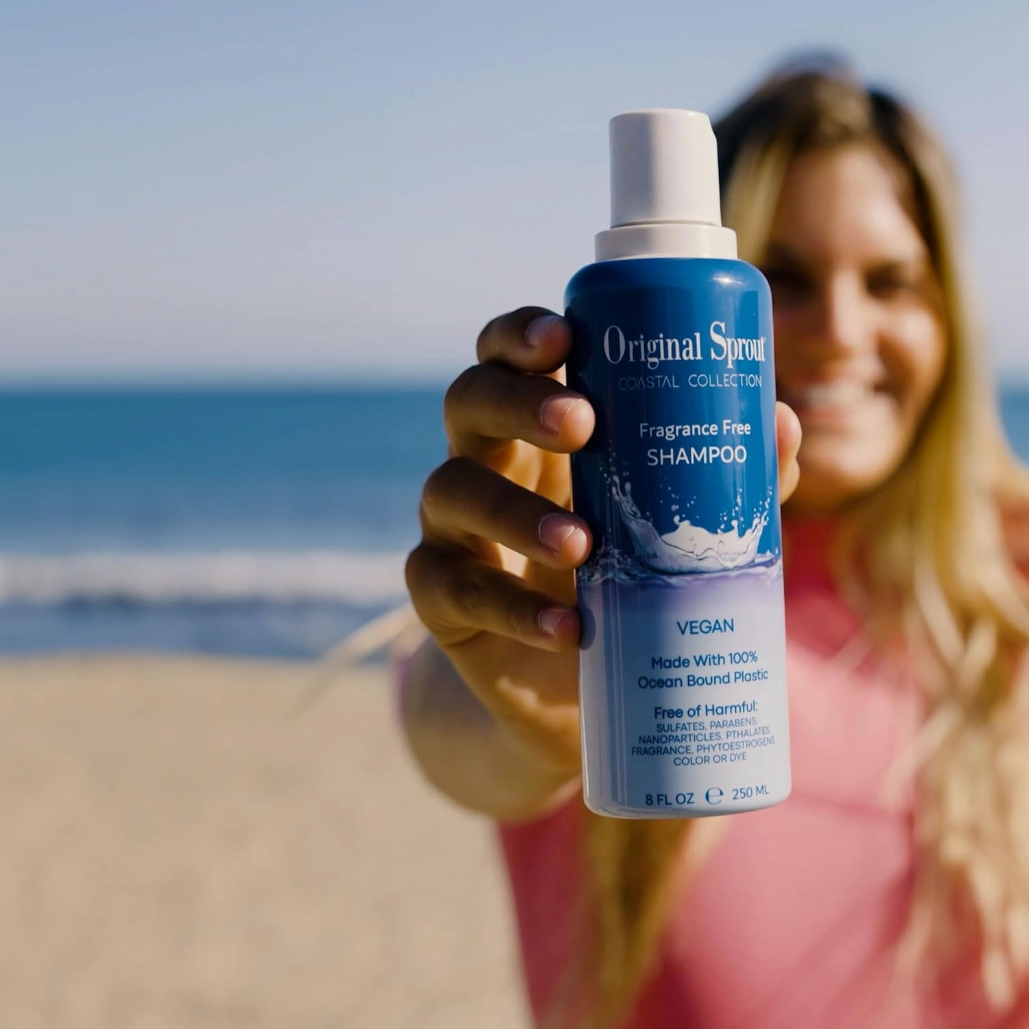 Original Sprout Coastal Collection Shampoo for All Hair Types, Fragrance-Free Shampoo, Vegan, 8 oz. Bottle