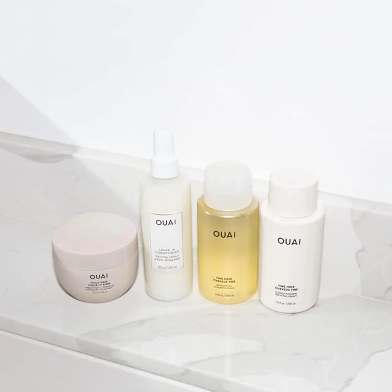 OUAI Fine Shampoo Refill - Volumizing Shampoo with Strengthening Keratin, Biotin & Chia Seed Oil for Fine Hair - Delivers Weightless Body - Paraben, Phthalate & Sulfate Free Hair Care (32 Fl Oz)