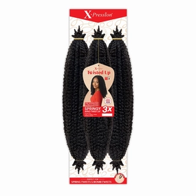 Outre Crochet Braids X-Pression Twisted Up 3X Springy Afro Twist 24" (3-pack, 1B)