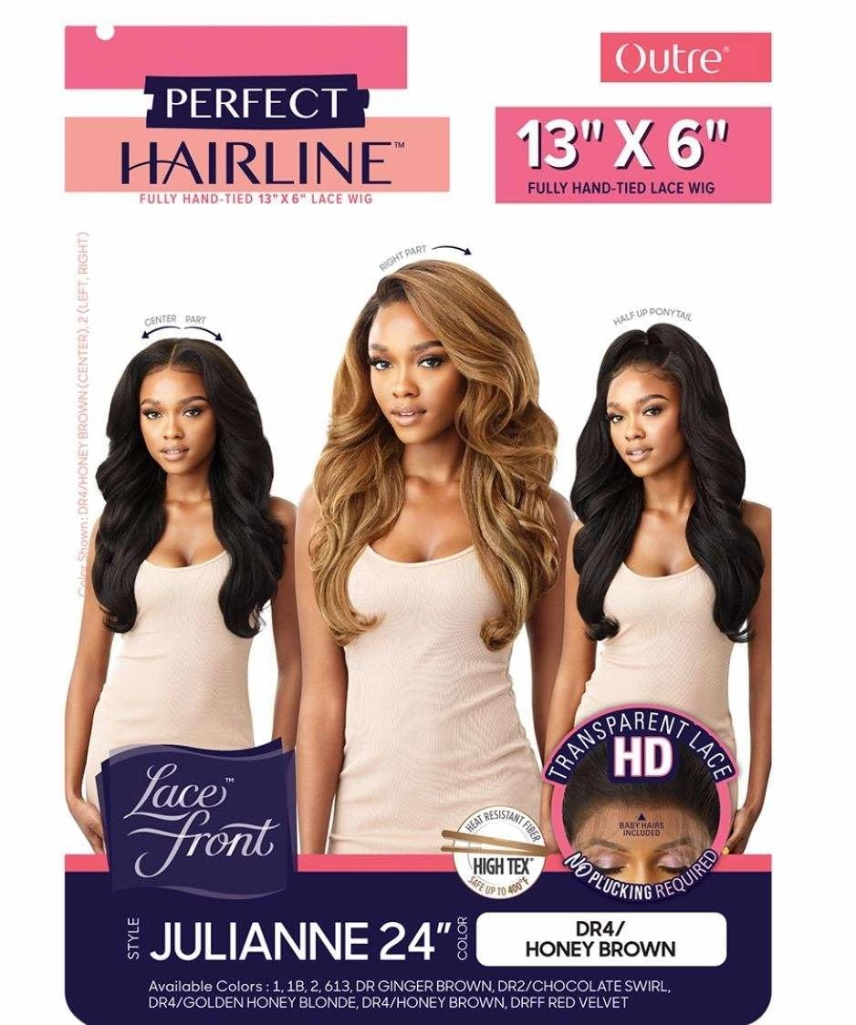 Outre HD Lace Front Wig Perfect Hairline Fully Hand-Tied 13X6 Lace Wig Julianne 24" (613)