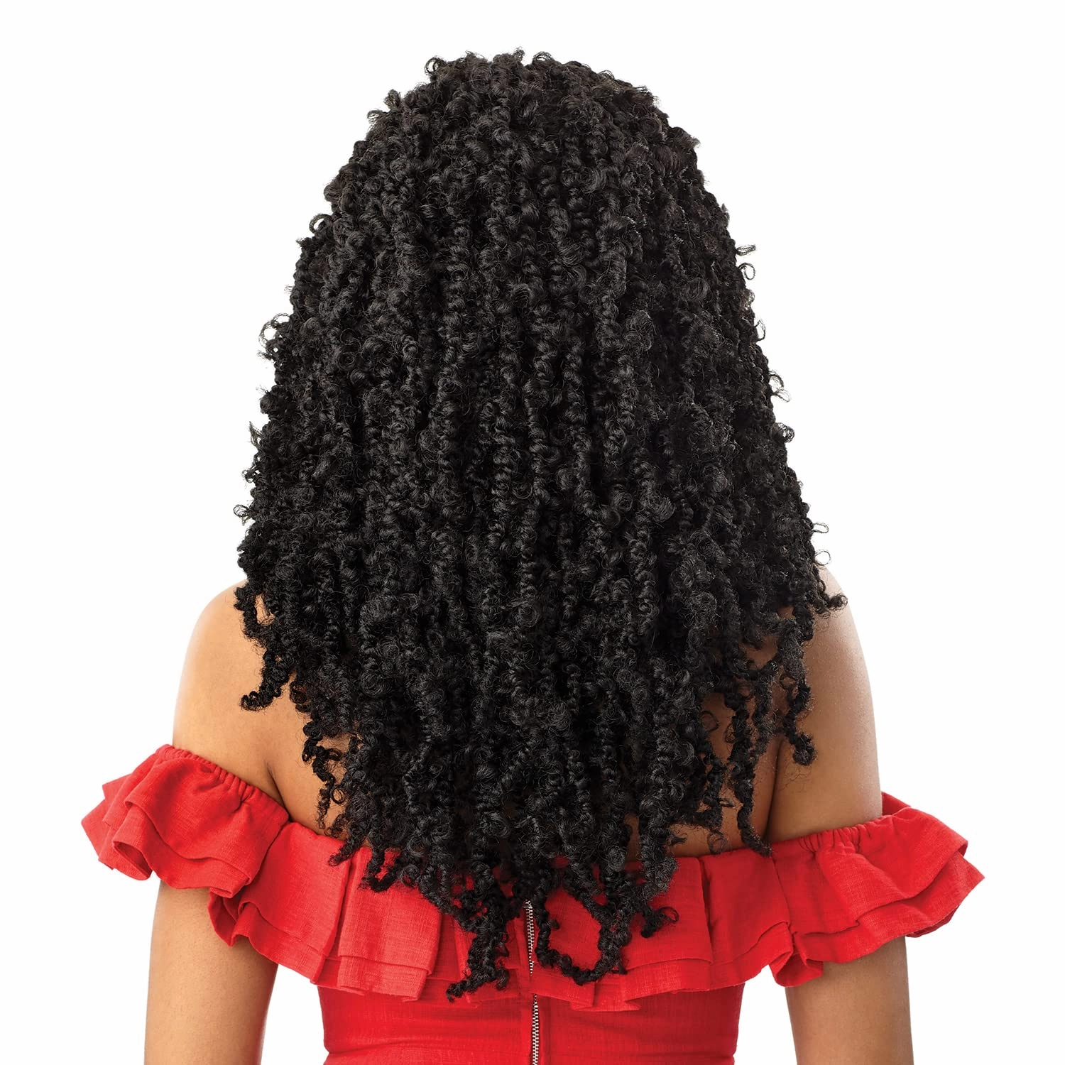 Outre Synthetic Twisted Up 4X4 HD Braid Lace Wig - BUTTERFLY BOMB TWIST 24 (Color:1 Jet Black)
