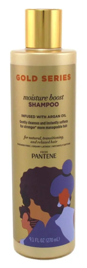 Pantene Gold Series Shampoo Moisture Boost 9.1 Ounce (Pack of 3)