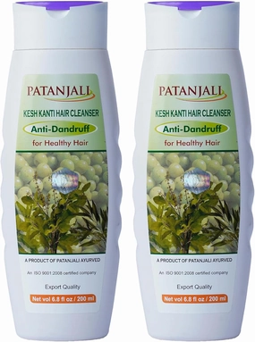 Patanjali Kesh Kanti Anti-Dandruff Hair Cleanser Shampoo, 200ml / 6.8 fl oz - (Pack of 2)