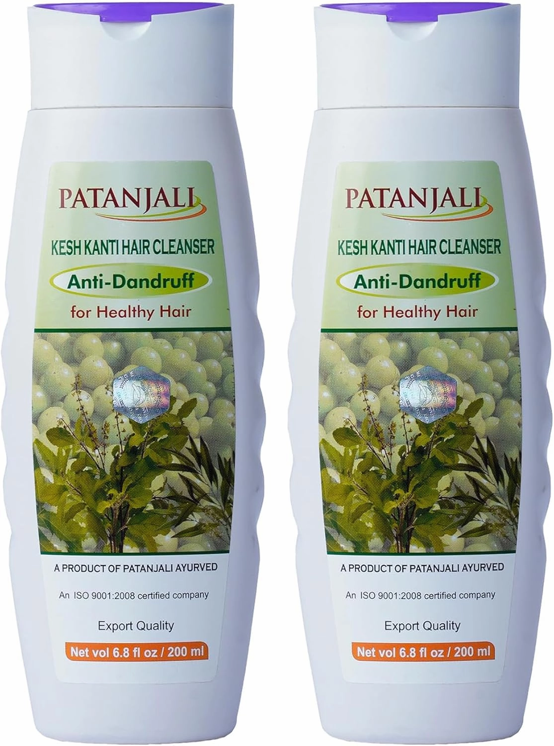 Patanjali Kesh Kanti Anti-Dandruff Hair Cleanser Shampoo, 200ml / 6.8 fl oz - (Pack of 2)