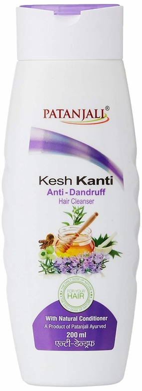 Patanjali Kesh Kanti Anti-Dandruff Hair Cleanser Shampoo, 200ml Pack of 10
