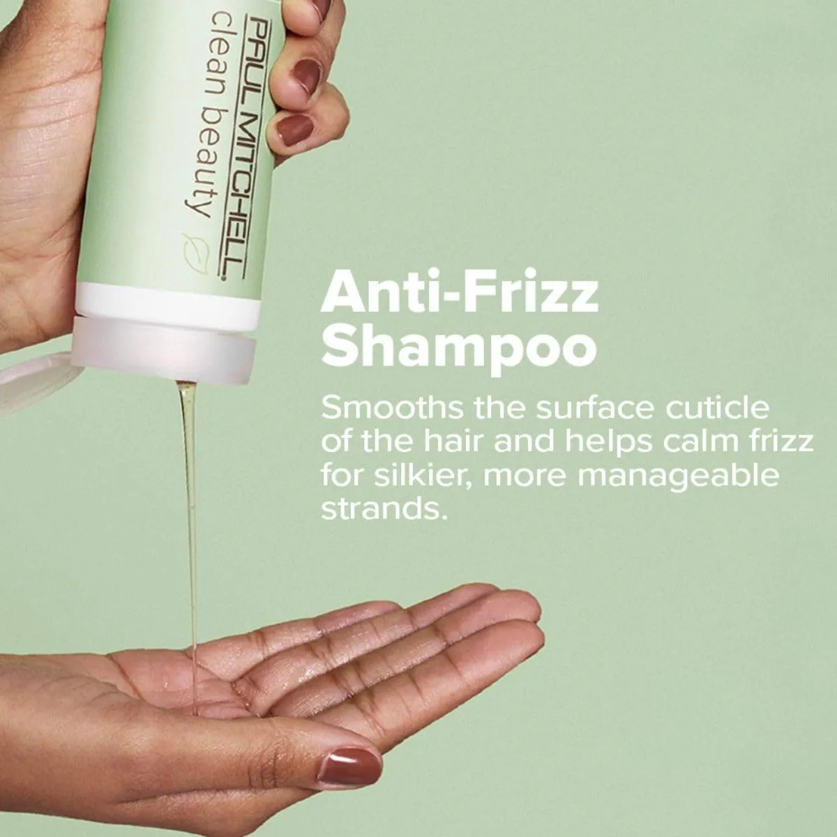 Paul Mitchell Clean Beauty Anti-Frizz Shampoo, Smoothes Hair, Calms Frizz, For Textured, Frizz-Prone Hair