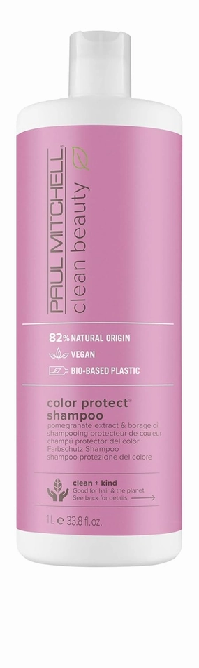 Paul Mitchell Clean Beauty Color Protect Shampoo, Gently Cleanses, Protects Hair Color, For Color-Treated Hair
