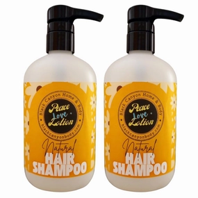 Peace Love   Lotion Creamy Vanilla Hazelnut Scented Natural Hair Shampoo, 16 Oz (2 Pack)