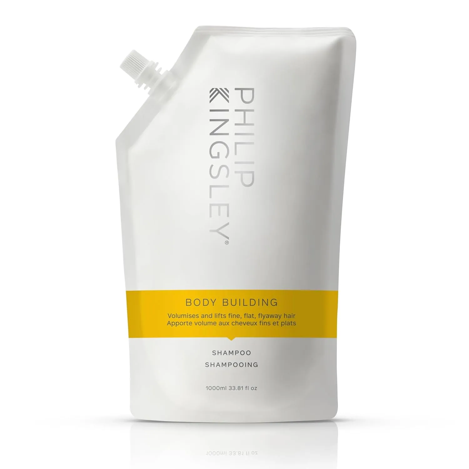 PHILIP KINGSLEY | Body Building Weightless Shampoo | Volumizing Shampoo for Fine, Limp, Flat, Flyaway Hair | Hydrates, Thickens, Lifts and Adds Volume and Shine | 33.8oz Refill Pouch