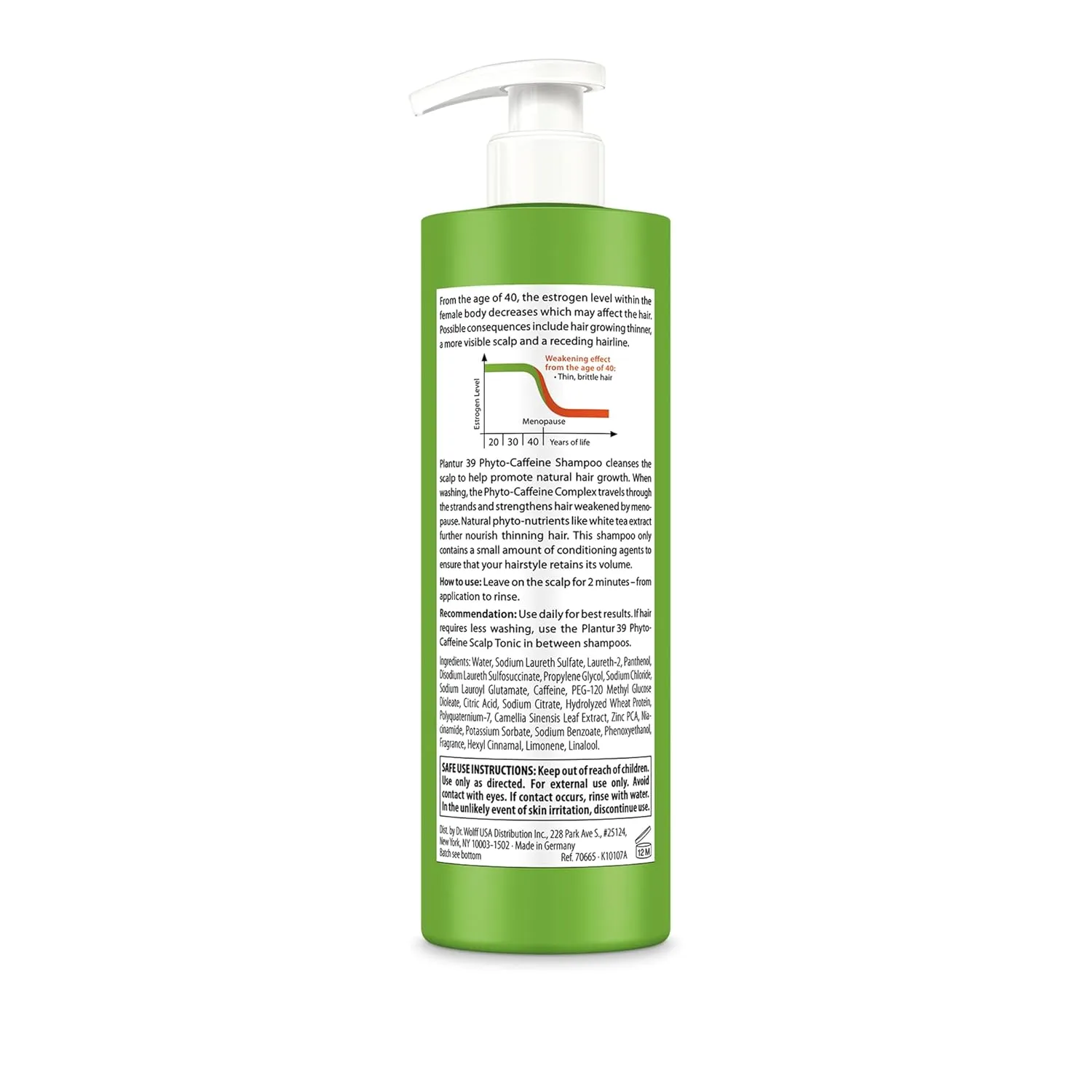 Plantur 39 Phyto-Caffeine Shampoo For Fine Brittle Hair, 16.9 Fluid Ounce (500 mL)