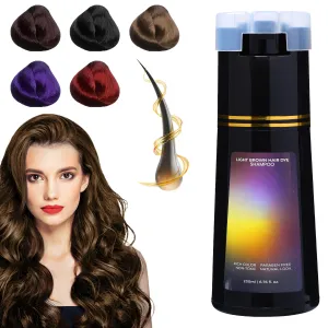 Polar Hair Dye Shampoo, Hair Care, Hair Care Instant Dye Shampoo, Natural Hair Color Shampoo for Gray Hair Coverage, Suitable for Women & Men (Light Brown)