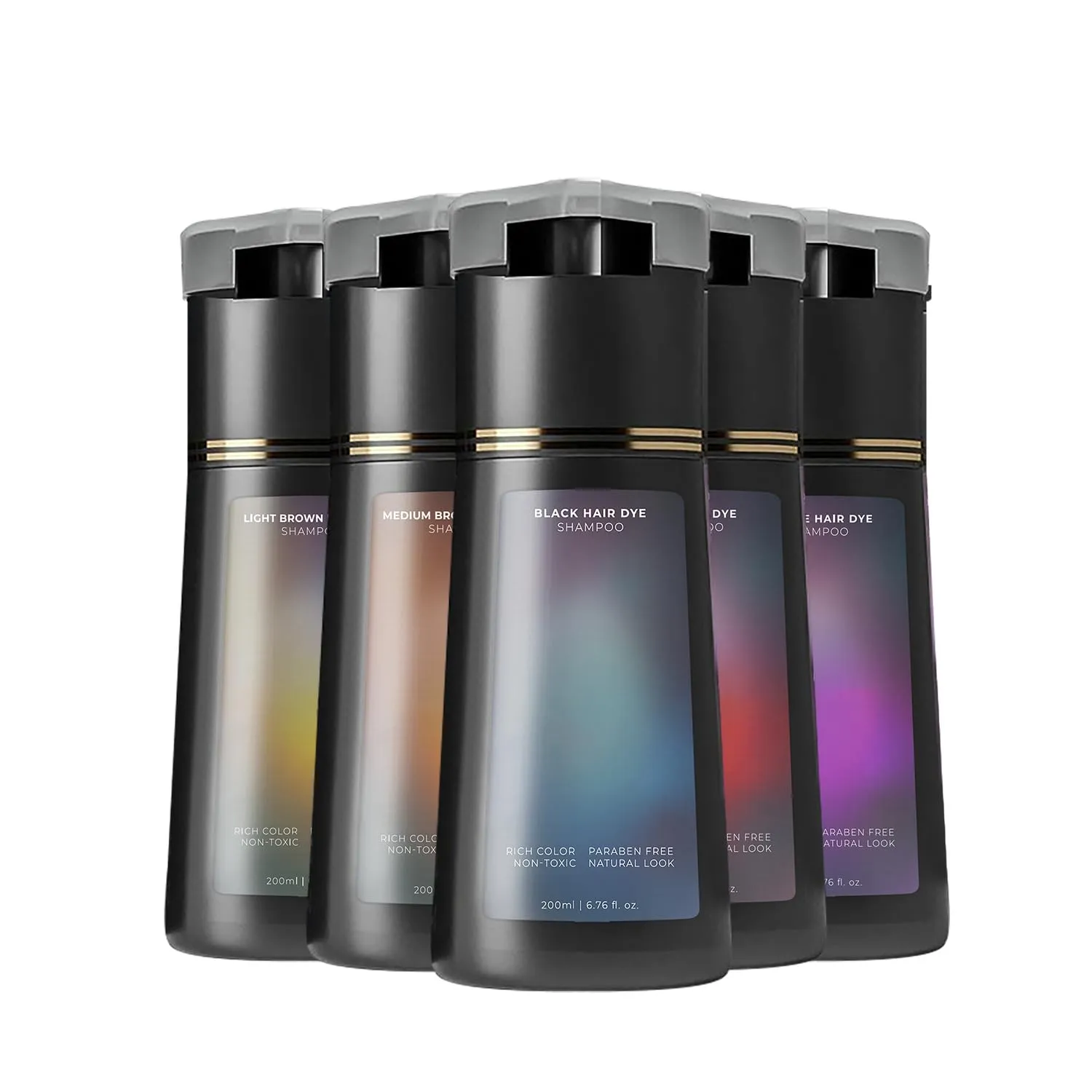 Polar Hair Dye Shampoo, Hair Color Dye Shampoo, Hair Care Instant Dye Shampoo, Natural Hair Color Shampoo for Gray Hair Coverage, Suitable for Women & Men(Red)
